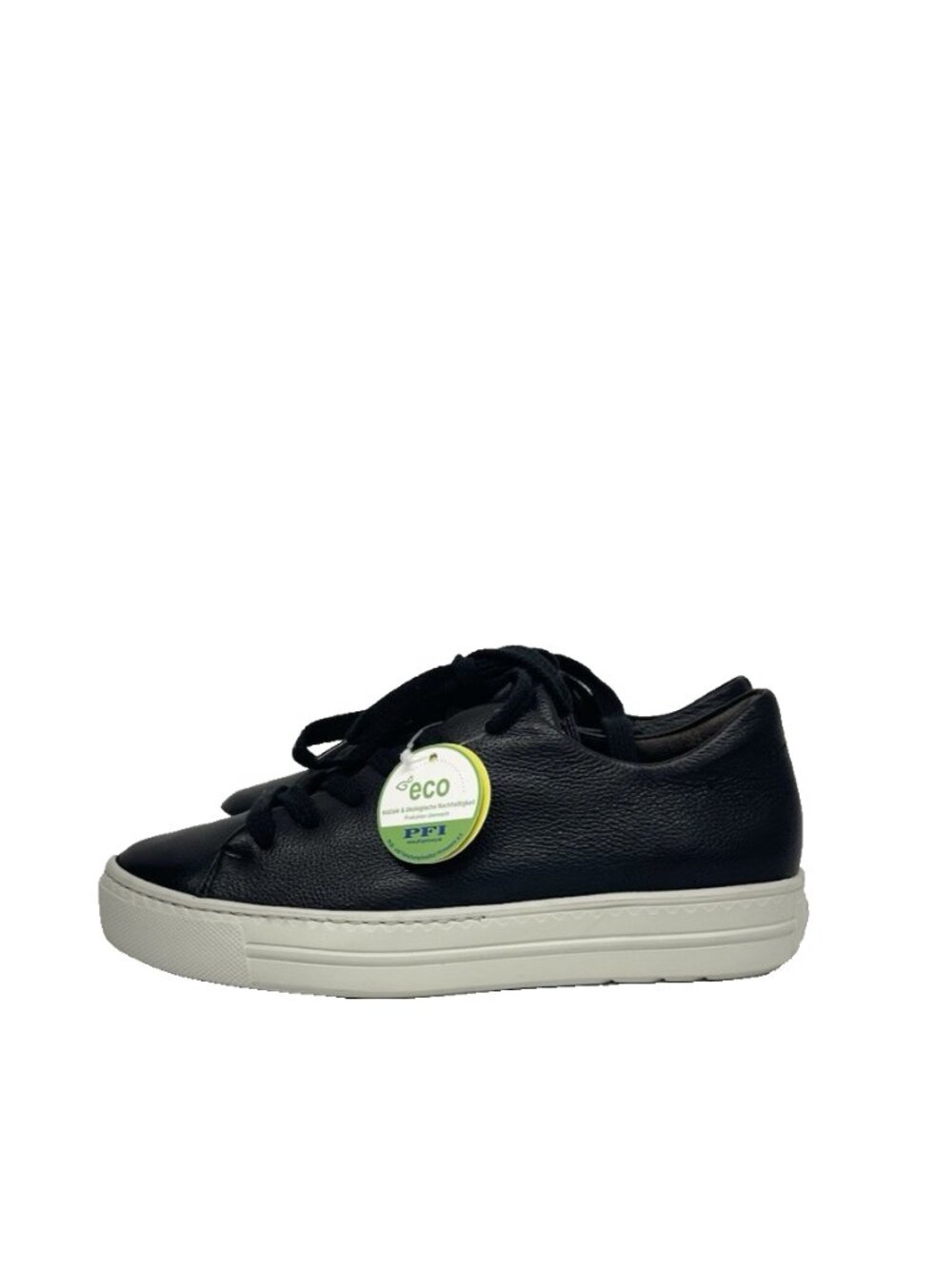 NWT$400 PAUL GREEN HADLEY BLACK PLATFORM LEATHER LACE-UP SNEAKERS 7 US (TF5)